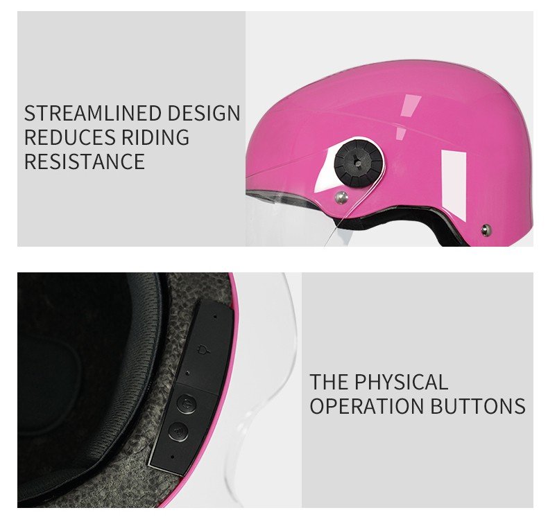 Smart prilba s kamerou – WiFi prilba s AI asistentom + Bluetooth + G-senzor + hudba a SOS funkcie