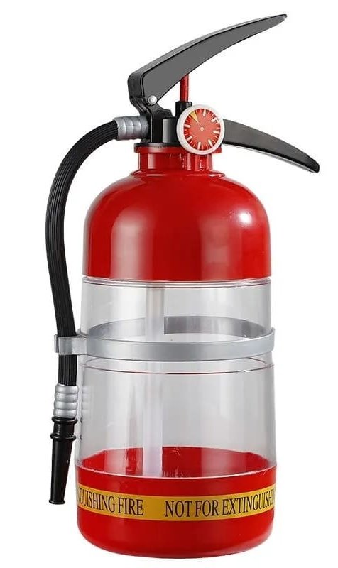 Dávkovač nápojov hasiaci prístroj – párty hasiaci prístroj na nápoje 1,5 l