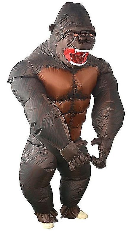 Kostým gorila nafukovací – oblek King Kong s ventilátorem na Halloween a karneval