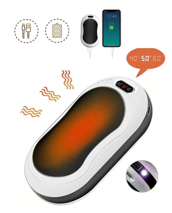 Ohrievač rúk – zariadenie do ruky do 55 °C + powerbanka 10 000 mAh