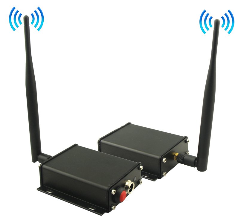 WiFi vysielač a prijímač s dosahom do 100 m pre cúvacie kamery a monitory so 4-pinovým konektorom