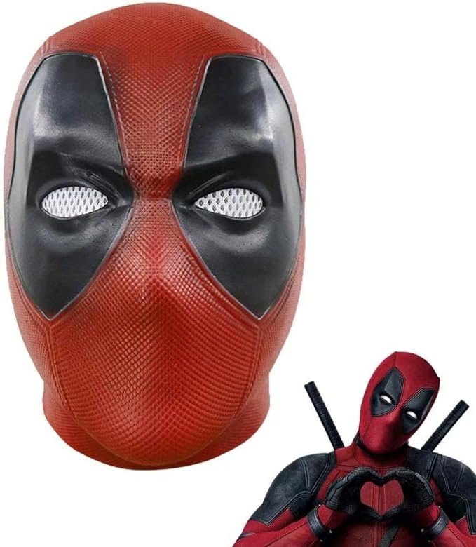 Maska na obličej Deadpool – superhrdinská kostýmní maska na Halloween a karneval