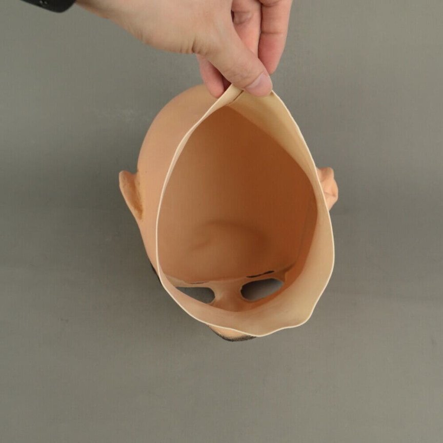 Maska na tvár plešatý muž – kostýmová maska pre deti aj dospelých