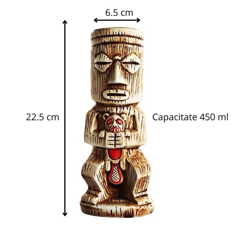 Pohár na drinky keramický – Koktejlový pohár Tiki Samif, 450 ml