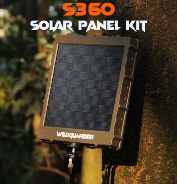 Solárny panel na fotopasce a kamery so zabudovanou nabíjačkou Li-ion 8000mAh + výstup 6/9/12V