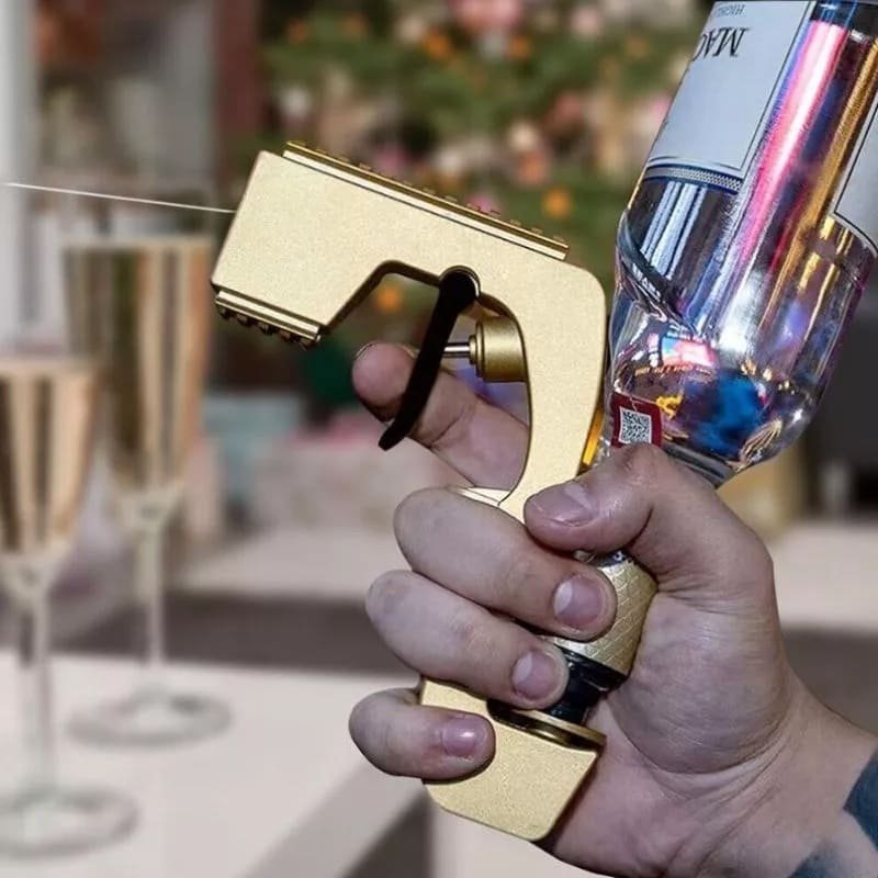 Pištoľ striekacia na pivo a šampanské – párty pištoľ originálna