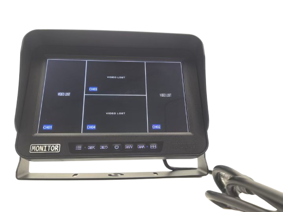 Monitor LCD impermeable - 10" con protección IP69 para 8 cámaras + tarjeta SD de 128 GB