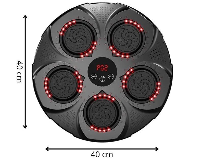 Terč pro boxování elektronický – boxovací terč s hudbou + LED osvětleně + Bluetooth