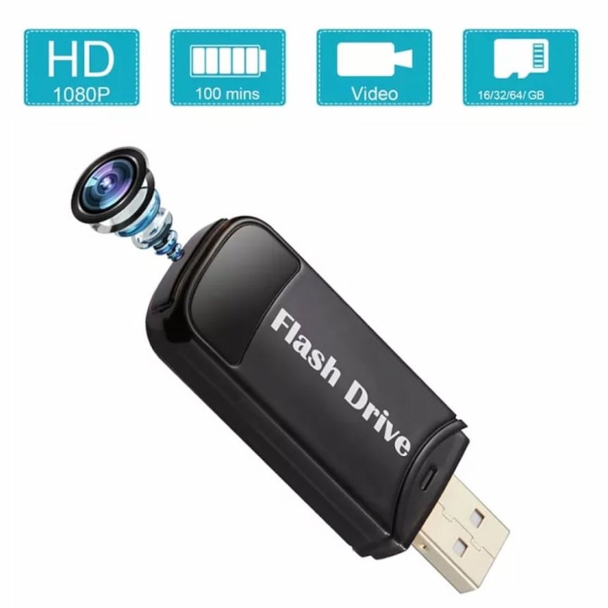 USB key stick spy κρυφή κάμερα + FULL HD + μνήμη 32 GB