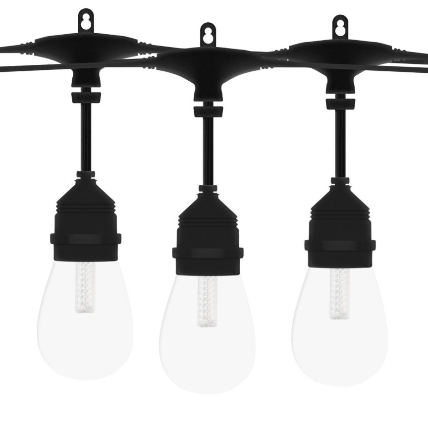Svetelna retaz LED RGBW farebná - 15ks žiaroviek + 14m kábel IP65 krytie a diaľkové ovládanie