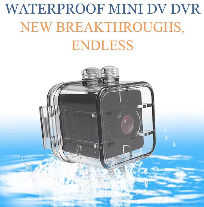 Mikro športová kamera – FULL HD, 155° uhol záberu + vodotesná do 30 m + rozmery len 2,5 × 2,5 cm