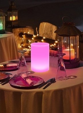 Stolová LED lampa oválna solárna - RGB meniaca farby 10 módov (interier/ exterier)