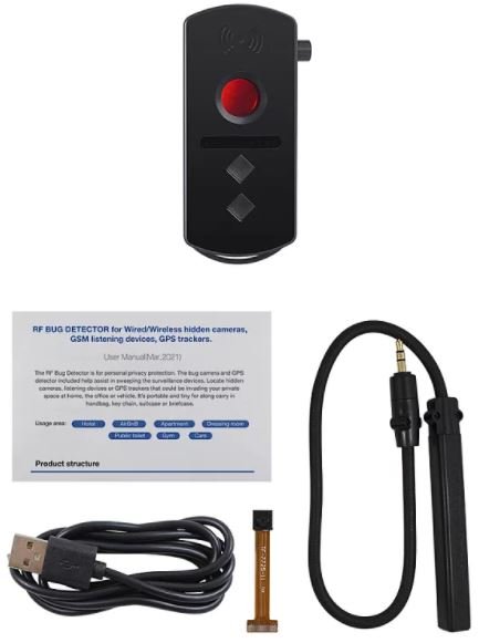 Detektor skrytých kamier a zvukových ploštíc + GSM / GPS / WiFi lokátorov