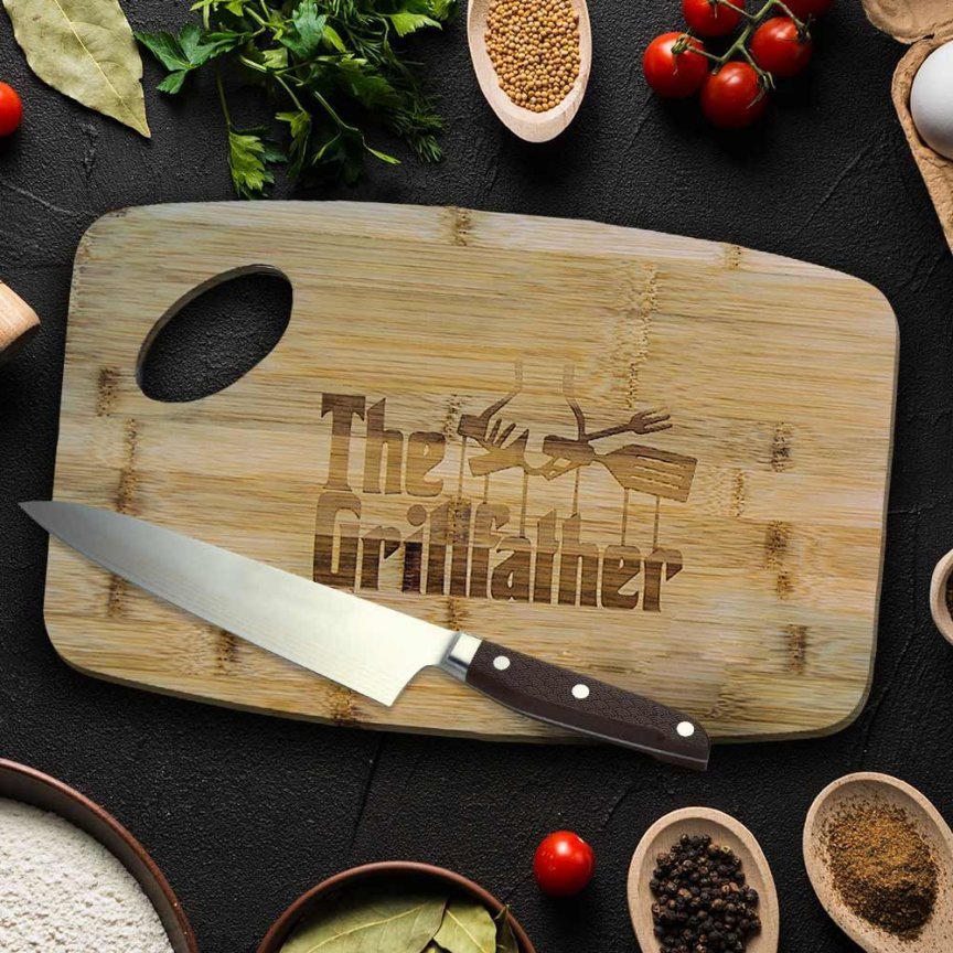 Doska kuchynská bambusová Grillfather 37 x 25 cm – 100 % bambus