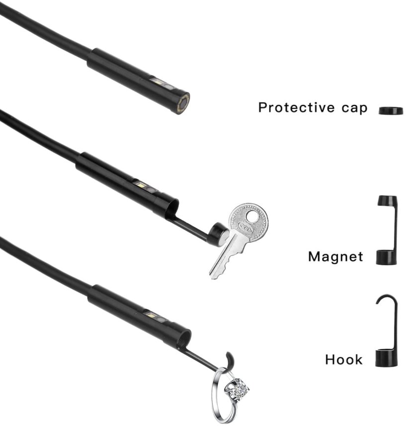 Endoskopická kamera s podstavcom na mobil  FULL HD s Wifi duálna 8mm - 5m kábel