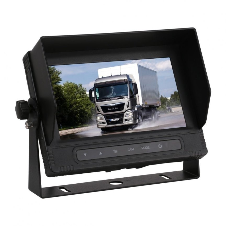 Monitor de 7" resistente al agua IP68 + 4 entradas para cámaras VGA + mando a distancia