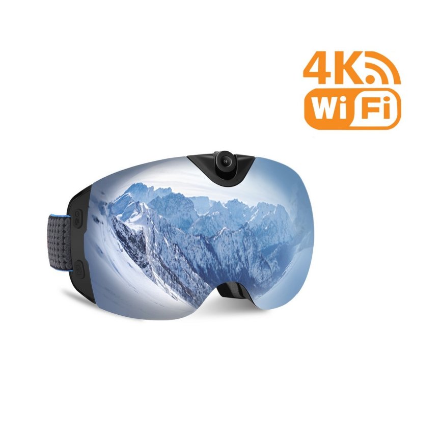 Lyžiarske okuliare s kamerou + Ultra HD kamera + UV400 filter + WiFi pripojenie