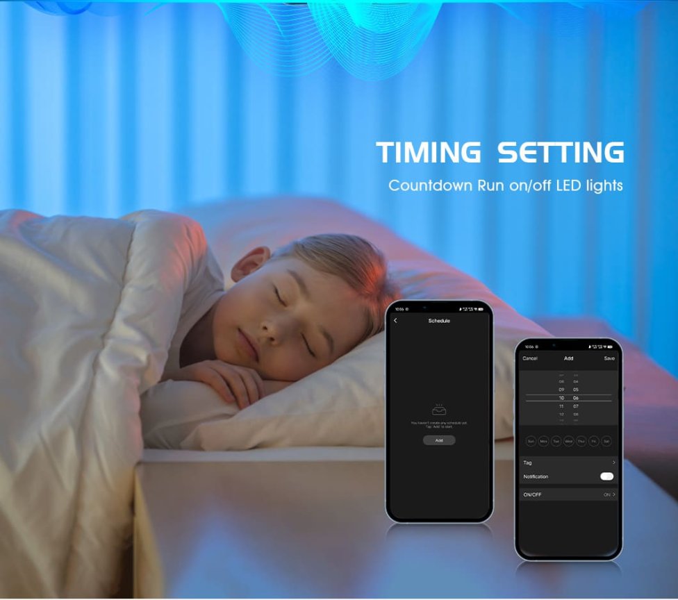 Diaľkové ovládanie pre RGB svetlo do bazéna - cez Smartphone TUYA app