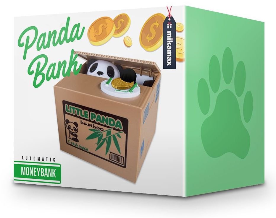 Pokladnička na mince panda – elektronický box na peníze