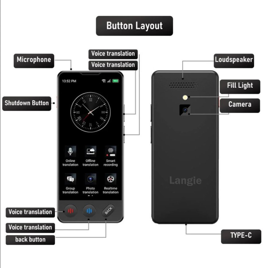 Beste online/offline zakvertaler met AI en slimme functies Langie S3