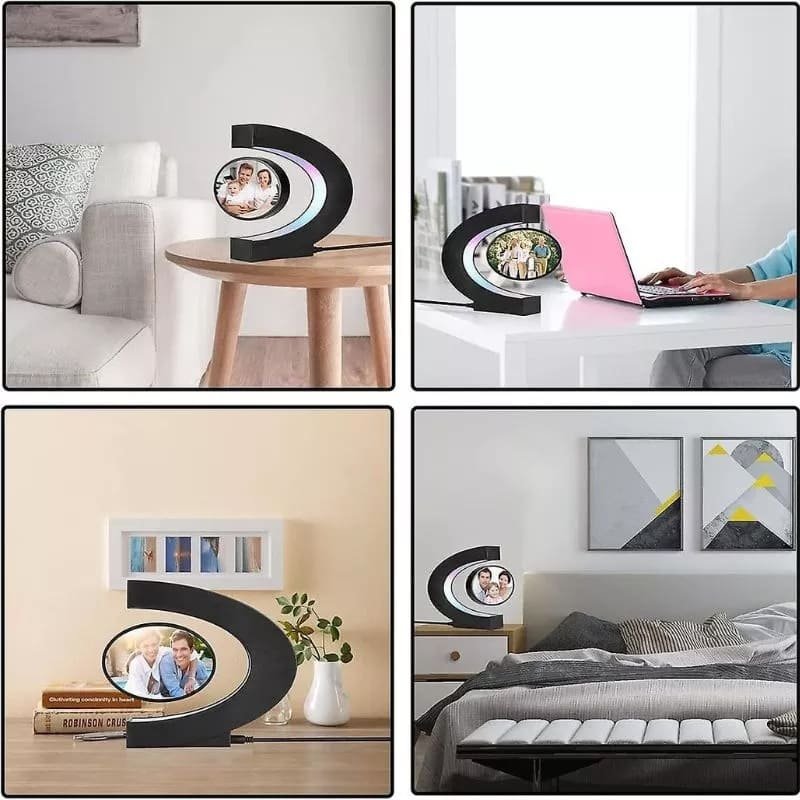 Fotorámeček levitující magnetický – rám na fotky vznášející se + RGB LED osvětlení