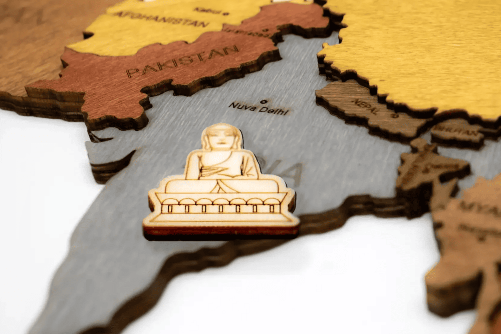Dekoratívne miniatúry pamiatok 22 ks – doplnok k nástenným mapám sveta