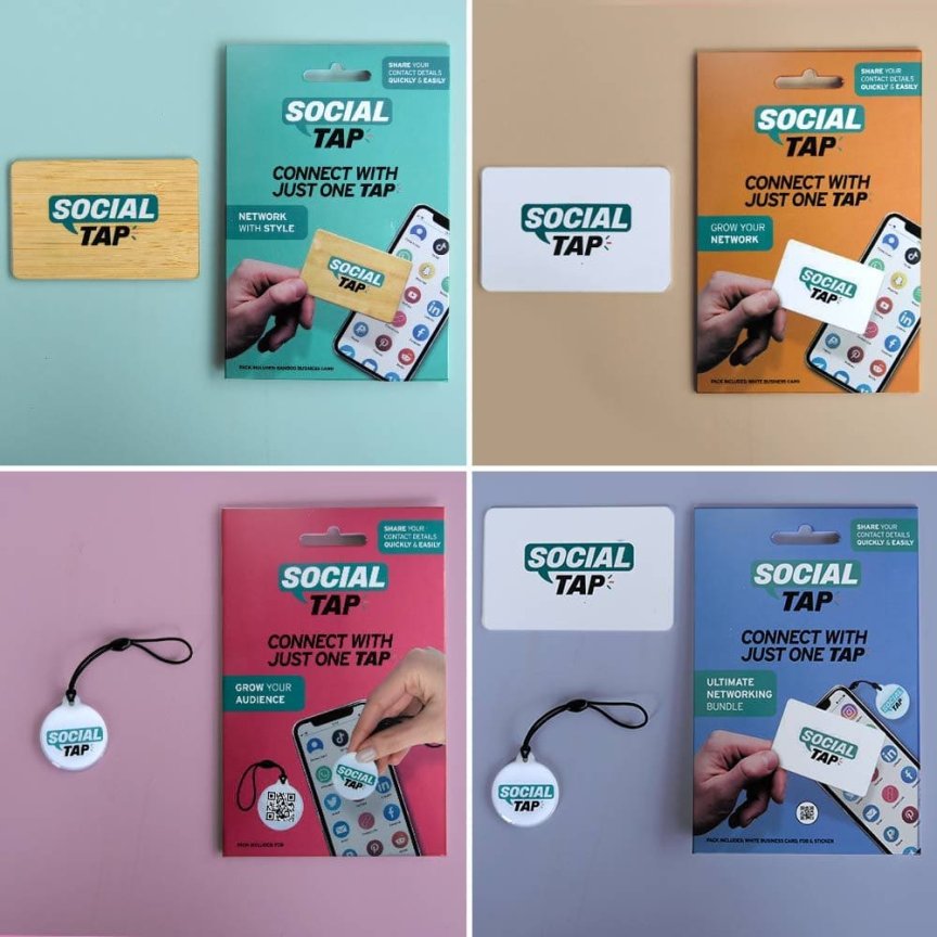 NFC vizitka Social Tap – inteligentná karta na kľúče