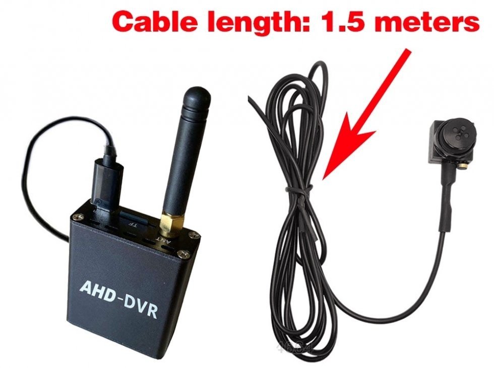 SET compatto: streaming live box DVR WiFi + telecamera stenopeica 130° fisheye + audio