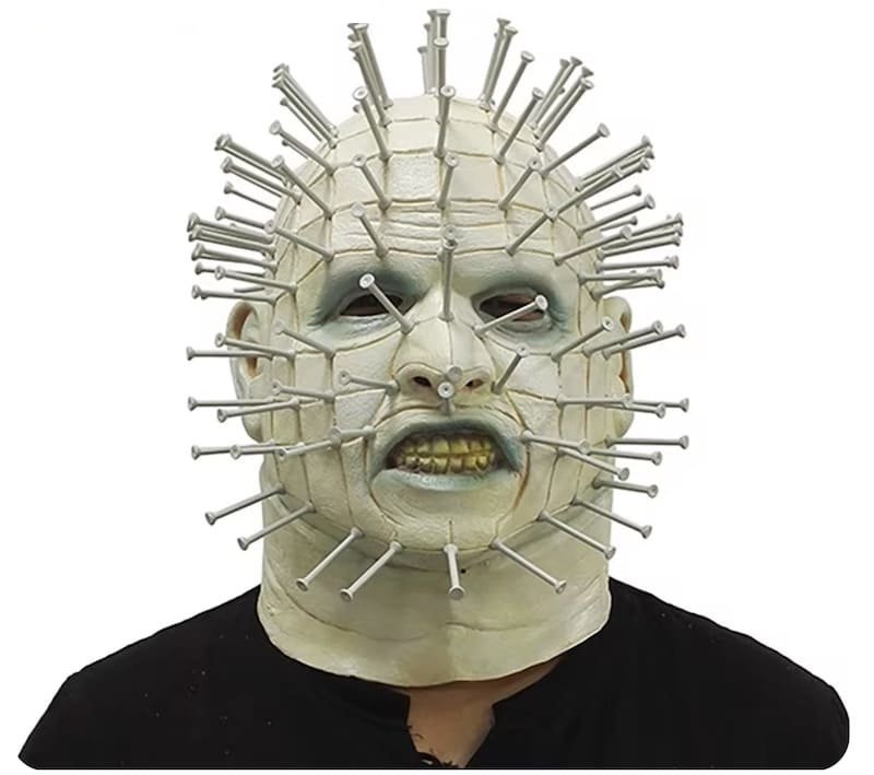 Maska na obličej Hellraiser Pinhead – hororová maska na Halloween pro děti i dospělé