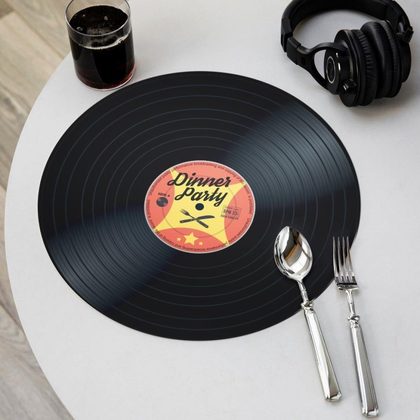 Podložky na stůl retro desky – prostírání sada 4 kusy do kuchyně