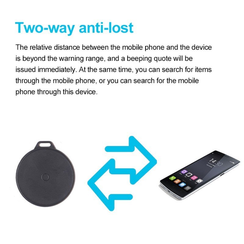 Proti izgubljeni iskalni napravi bluetooth + DVOSMERNI alarm - APLIKACIJA za Android/iOS