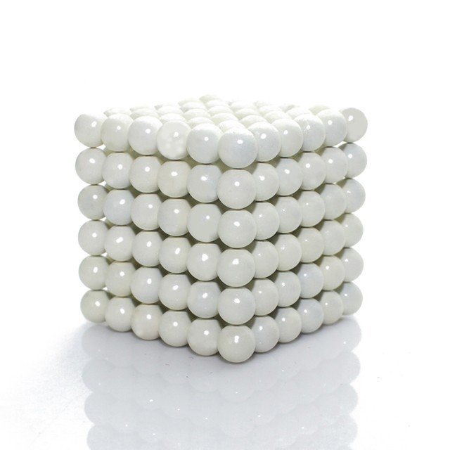 Magnetické kuličky antistresové tvarovací - Neocube ball 5mm bílé