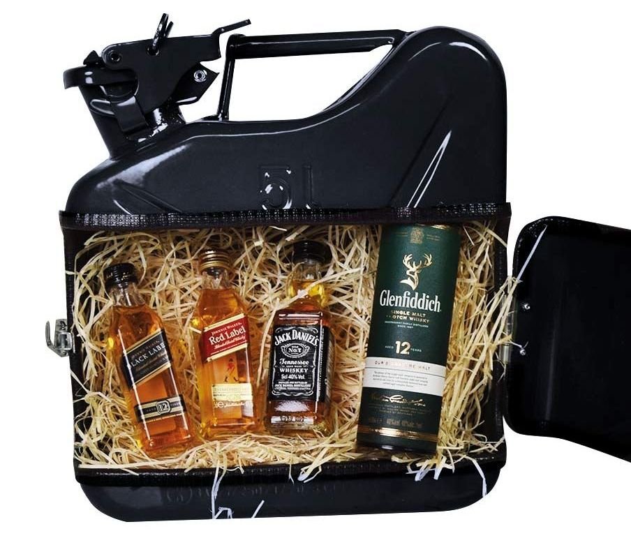 Minibar v kanistri Jerrycan – whisky bandaska 5 L, skrytý bar v kanistri