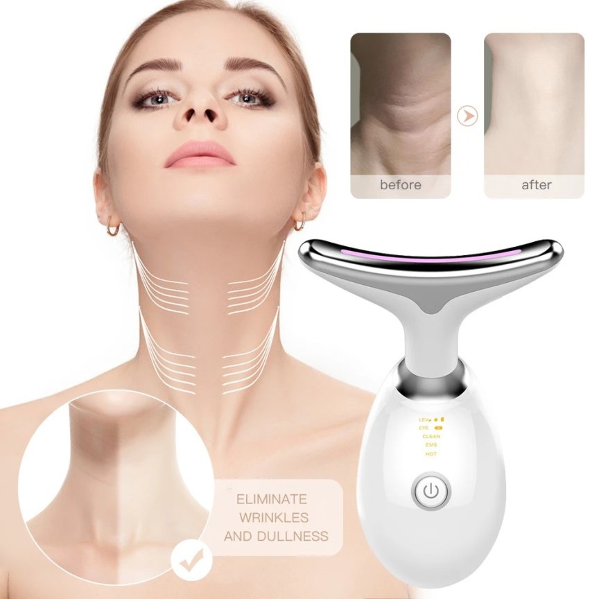 Elektrický masážny prístroj na spevnenie pokožky s fotónovou terapiou – Face lifting