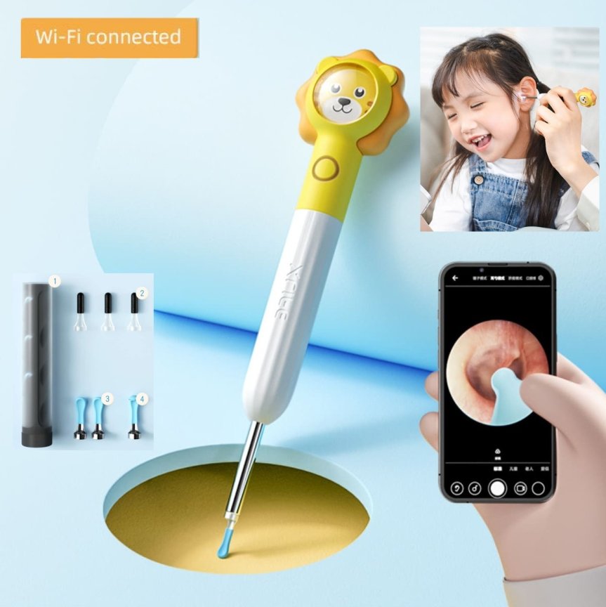Čistič ušného mazu pre deti – odstraňovač ušného mazu s WiFi pripojením a FULL HD kamerou