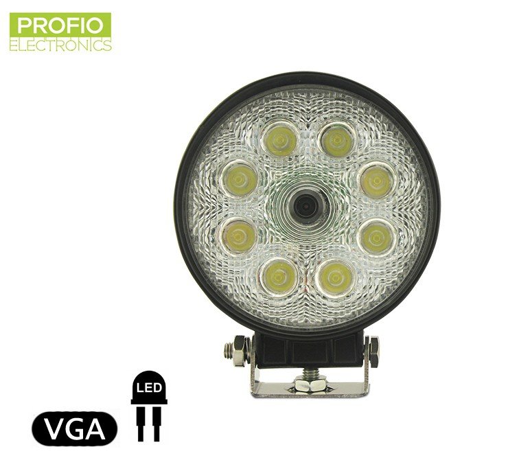 Vodotesná cúvacia kamera s uhlom záberu 120° a pracovným osvetlením 8x LED s dosvitom do 50 m