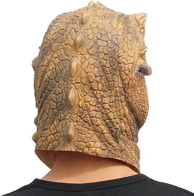 Maska na obličej a hlavu dinosaurus T-Rex – silikonová maska dinosaura na Halloween