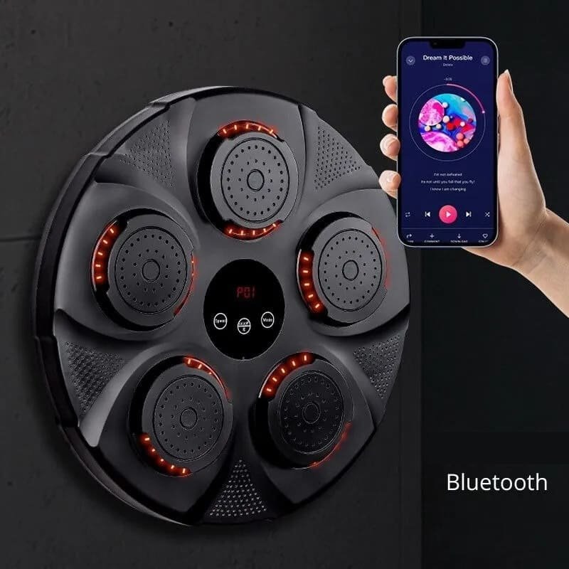 Terč pro boxování elektronický – boxovací terč s hudbou + LED osvětleně + Bluetooth