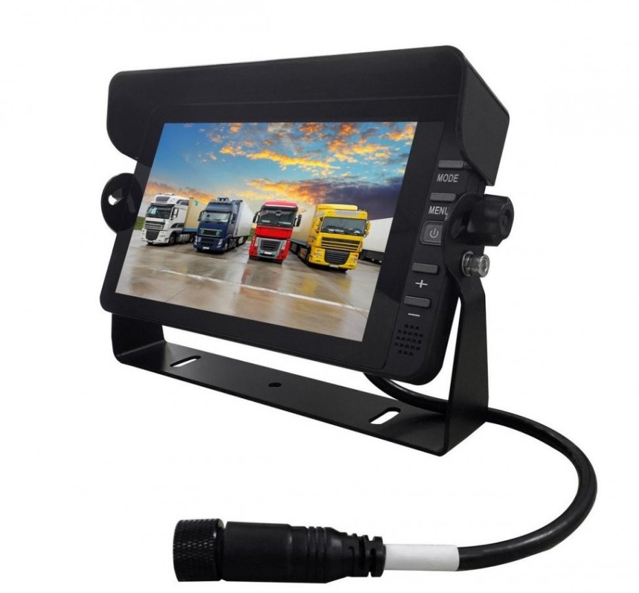 Monitor de coche 1920x1200px 7" LCD - Entrada de vídeo 3CH para cámaras AHD/CVBS y VGA