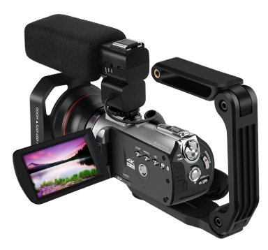 4K videokamera Ordro AZ50 s WiFi + nočné videnie + makro a teleobjektív + LED osvetlenie + praktický kufrík
