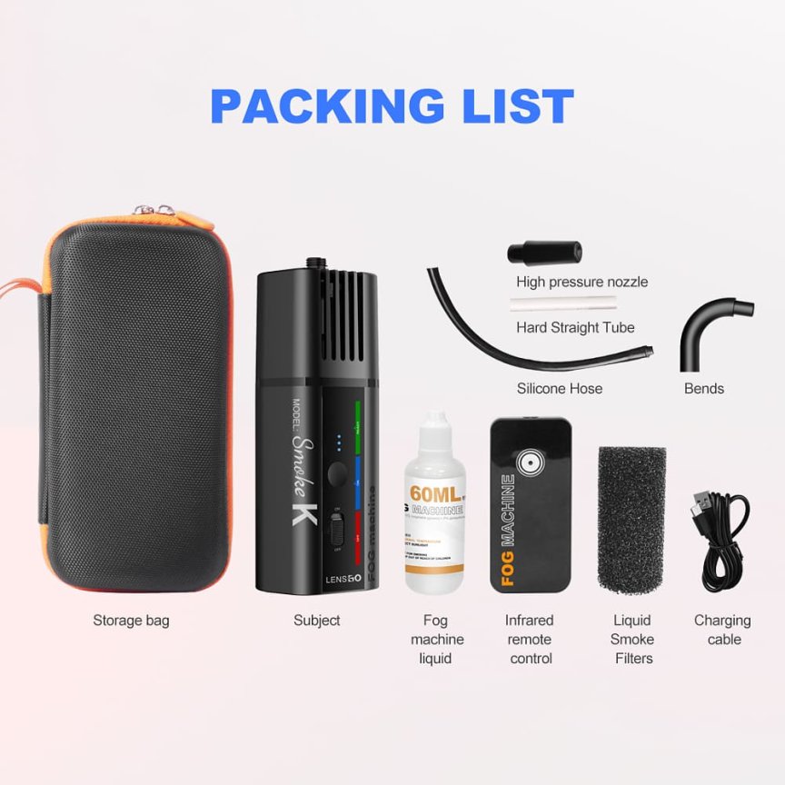 Mini cold smoke generator - battery-powered fog machine 30W