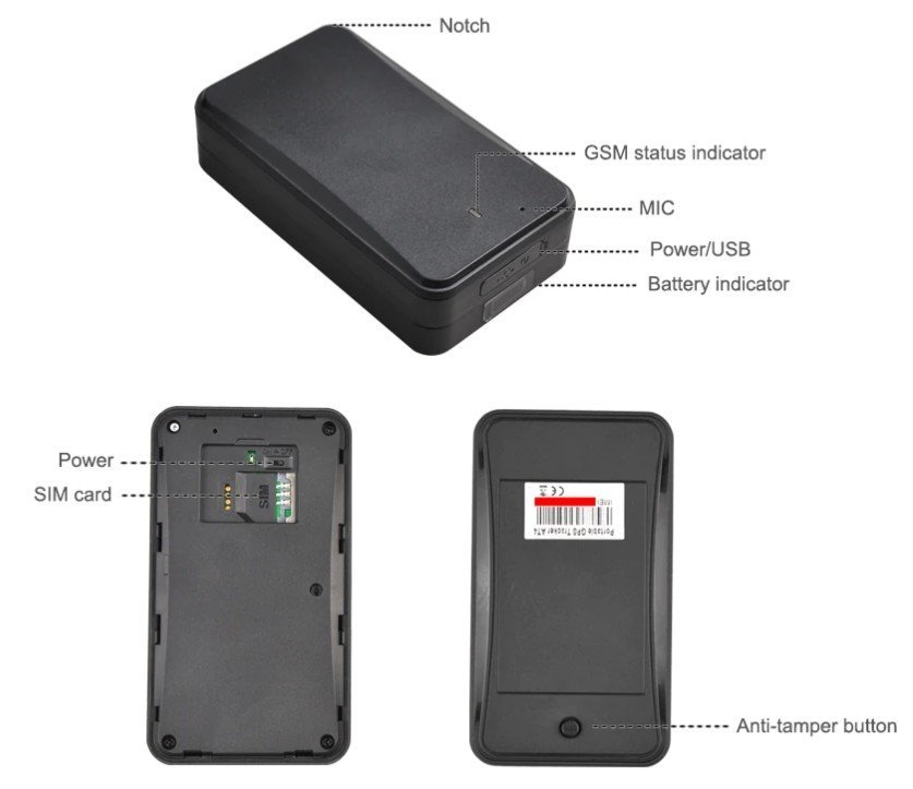 4G GPS auto lokator s magnetom s IP68 - 10000mAh baterija