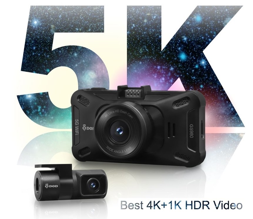 Fotocamera per auto 4K GPS DOD GS980D + WiFi 5G + apertura f/1.5 + display 3"