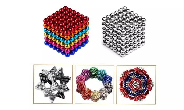 Guličky magnetické detské červené - guličky pre deti z magnetu 216 ks - 5 mm
