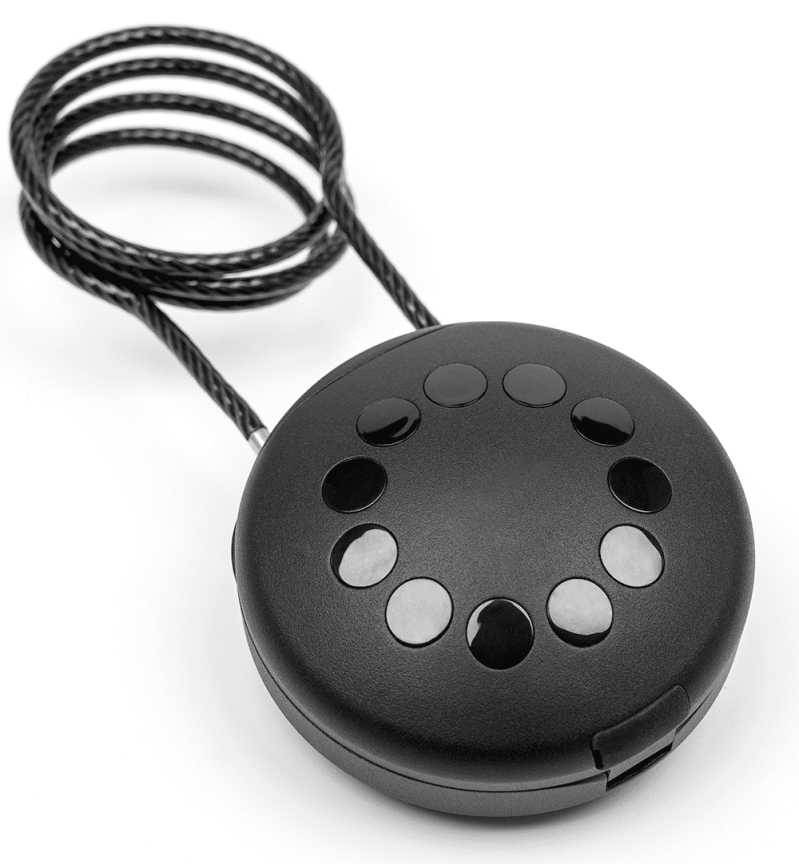 Bezpečnostní zámek s ocelovým lanem 90 cm + Smart schránka s PIN kódem + Bluetooth smartphone aplikace