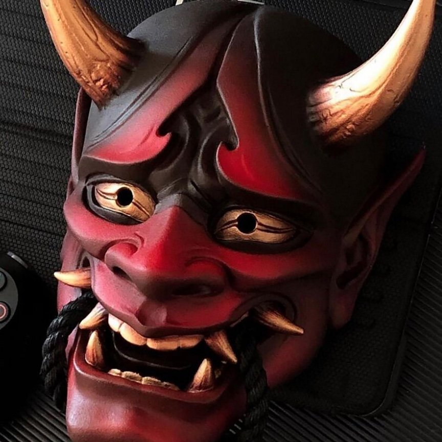 Maska na obličej Japan Demon – hororová japonská maska Démona na Halloween