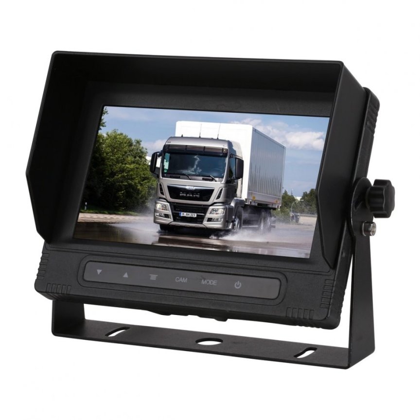 Monitor de 7" resistente al agua IP68 + 4 entradas para cámaras VGA + mando a distancia
