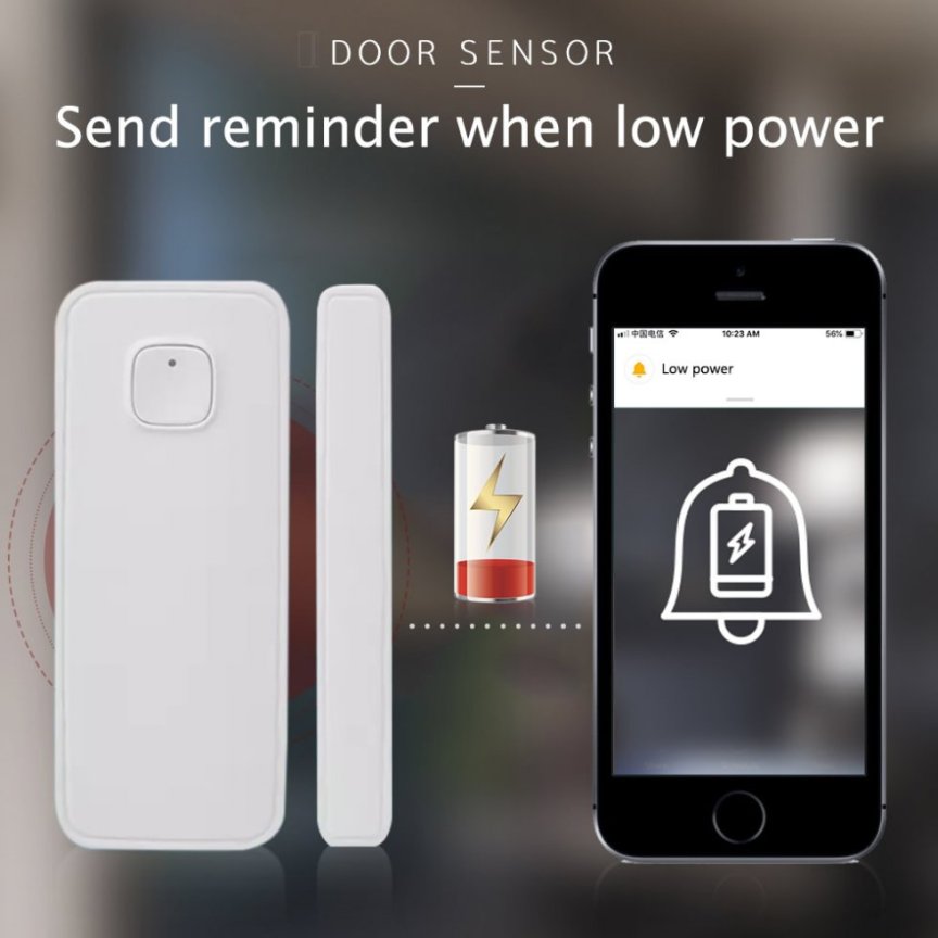 WiFi pametni senzor, ko se odprejo vrata ali okno z obvestilom v APP