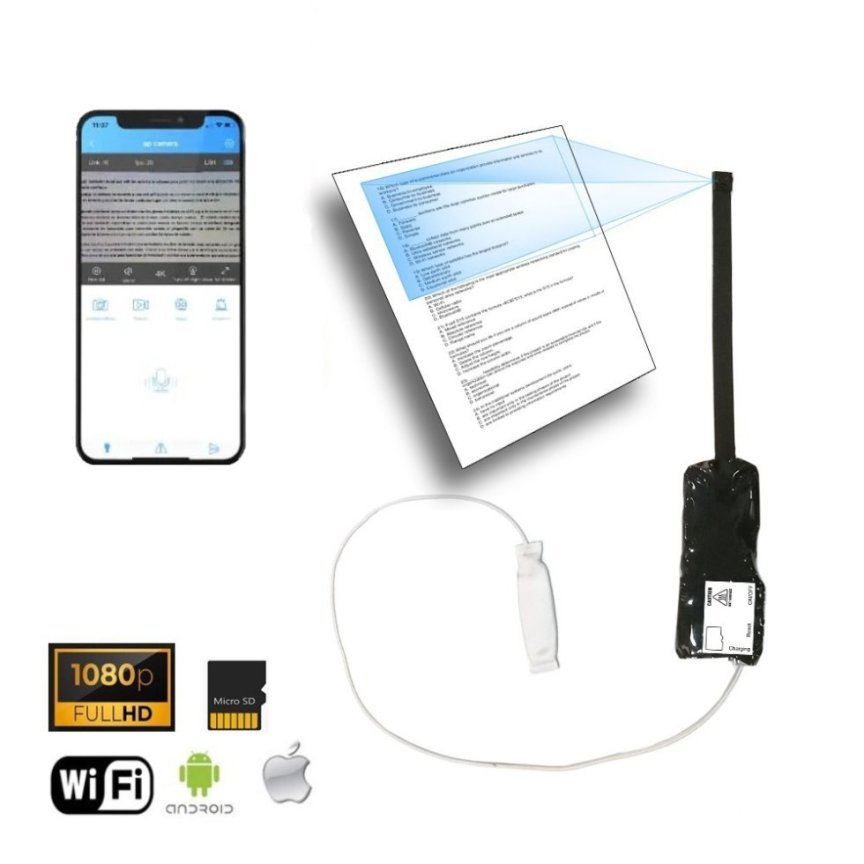 Студентска камера за запис на текст с ръчен фокус (изпити) + WiFi / P2P