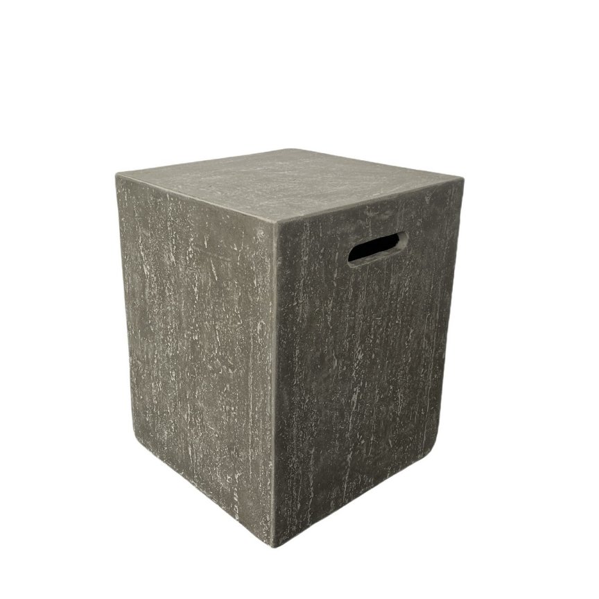 Čtvercový kryt na plynovou láhev travertin - design originál beton